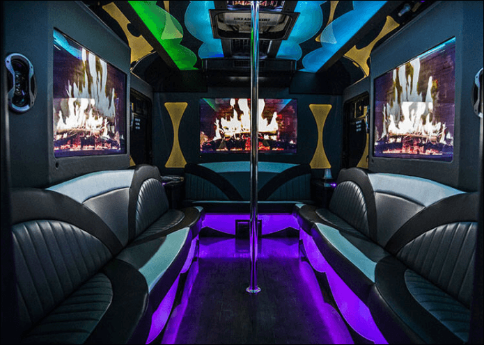 Inside the 30 Passenger Party Bus